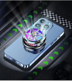 Resim Kamardey S6 Manyetik Telefon Sessiz Soğutma Fanı Radyatör Soğutucu 