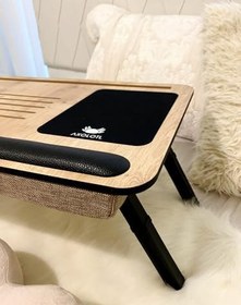 Resim Axolotl SUPPLYPLUS safir Telefon Tablet Bölmeli Katlanır Ayaklı Minderli Laptop Sehpası Bilgisayar Çalışma Masas 