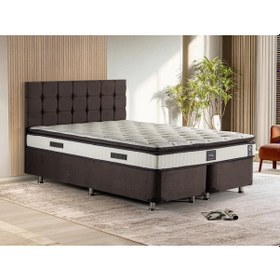 Resim Niron King Yatak Seti 140x190 Çift Kişilik Yatak Baza Başlık Takı 