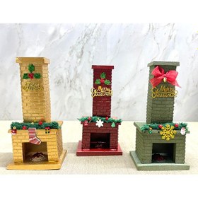 Resim Noel Temalı Polyester Şömine Tütsülük 
