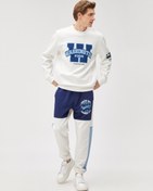 Resim Kolej Sweatshirt Bisiklet Yaka Uzun Kollu İşleme Detaylı Şardonlu 