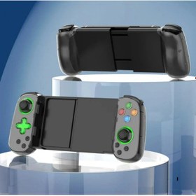 Resim Teleskopik Cep Telefonu Gamepad Bluetooth Uyumlu 5.0 Android İos Ps4 İçin Kablosuz Konsol D7 