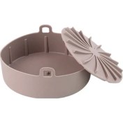 Resim A Satyr Hava Fritöz Silikon Tepsi 19CM Bölünmüş Kahverengi (Yurt Dışından) 