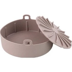 Resim A Satyr Hava Fritöz Silikon Tepsi 19CM Bölünmüş Kahverengi (Yurt Dışından) 