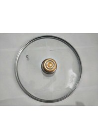 Resim Ermiya Tencere Tava Sahan için Temperli Z Tipi Cam Kapak 28 CM 