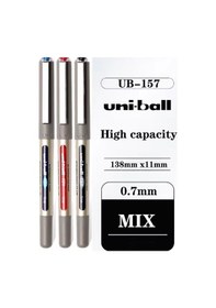 Resim Kırmızı Pilot Kalem 10 Adet Uniball Eye Fine 0.7 Mm Roller Pilot Kalem Ub-157 Roller Uçlu Likit Mürekkepli Pilot Kalem Kırmızı 