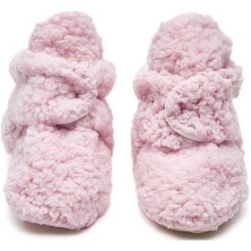 Resim Pembe Peluş Kaydırmaz Tabanlı Pamuk Astarlı Çıtçıtlı Panduf Pembe 