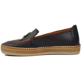 Resim Ayakmod 394162 Siyah Hakiki Deri Kadın Loafer Ayakkabı 001 