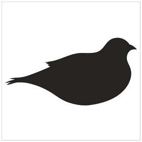 Resim Kuş Folyo Sticker Derstv923 50cm Uzunluk Siyah 