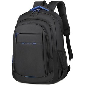 Resim Oldfriend Mavi 17 Inç Laptop Çantası Dayanıklı Okul Sırt Çantası Geniş Bölmeli Mavi 
