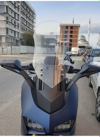 Resim Motocam Yuki Huracan 250 Ön Cam 2022-2026 Model 62cm Şeffaf Renkli 4mm 
