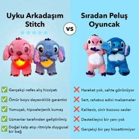 Resim Nefes Alan Stitch Uyku Arkadaşı - Pembe 