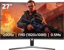 Resim GamePower 27″ Vivid T50 Curved RGB 200Hz 0.5ms 1500R Curved 2x2W Speaker VA Gaming Monitör (Sıfır Ölü Piksel Garantili) 