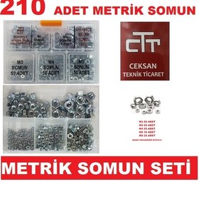 Resim Somun Seti 210 Parça -Metrik Somun Set N11.23000 