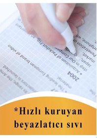 Resim Kalem Daksil 3 Adet Noki Sıvı Düzeltme Kalemi Tükenmez Kalem Pilot Kalem Mürekkep Kapatıcı Kalem Silici Örtücü 