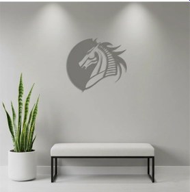 Resim Güçlü Mustang Atı Metal Duvar Tablosu 