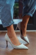 Resim Brenda Taş Rengi Süet Sivri Burun Kadın Stiletto 