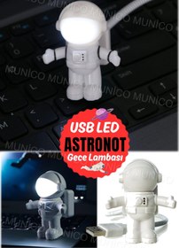 Resim Genel Markalar Astronot Gece Lambası Led Süsler Boynu Masa Lambası Başucu Lamba Klavye Led Gece Lambası Kitap Işığı 