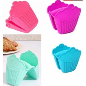 Resim Fırın Eldiveni Silikon Kaymaz Su Geçirmez Yanmaz Silikon Eldiven Nemere 