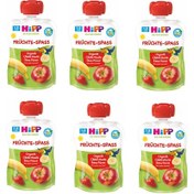 Resim Hipp Organik Çilekli Muzlu Elmalı Meyve Püresi 100 G 6 Adet 