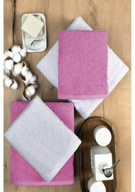 Resim 4 Lü Banyo Havlusu Takımı Soft Büyük Havlulu Pamuklu Havlu Seti 90x150 Cm Beyaz 001 