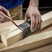 Resim 3D Açı Cetveli Ahşap İşleri İçin, Hassas Doğrusal Ölçüm Aracı, 45-90 Derece İşaretleme Kılavuzu, Dayanıklı Yapı Ölçeği, Kendin Yap Projeleri İçin 