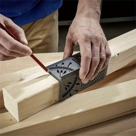 Resim 3D Açı Cetveli Ahşap İşleri İçin, Hassas Doğrusal Ölçüm Aracı, 45-90 Derece İşaretleme Kılavuzu, Dayanıklı Yapı Ölçeği, Kendin Yap Projeleri İçin 