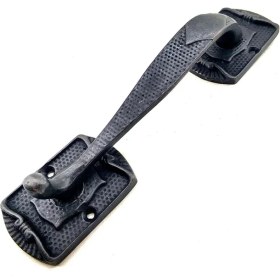 Resim Mena Rise Antika Tarz Dekoratif Pirinç Ayak Tip Büyük Kapı Çekme Kolu - 220X50MM, Oksit ( Lisinya ) 
