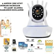 Resim Kakusan 360º Full Hd Wifi Kablosuz Ip Kamera Bebek izleme Güvenlik Ve Bakıcı Kamerası 