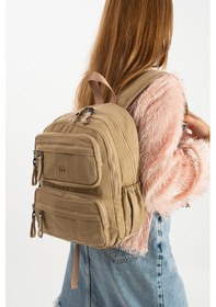 Resim 571 Collections Yumuşak Dokulu Ultra Hafif, Esnek Ve Su Geçirmez Polyamid Kumaş Sırt Çantası Vizon Model: 571-13-14a Vizon 