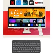 Resim LG AirPlay 2+ Ekran Paylaşımı + Bluetooth , webOS Akıllı TV Wi-Fi Apple-Android Bağlantı IPS 1920X1080 FulHD 32 Inç 80 Ekran Smart Monitör TV+ Logitech Kablosuz Klavye + Hareketli Duvar Montaj Aparatı 