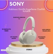 Resim Sony Wh-1000xm5 Tamamen Kablosuz Gürültü Engelleme Özellikli Kulak Üstü Kulaklık Bej 