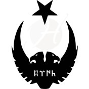 Resim Kumraldede Ay Yıldız Kartal Göktürkçe Türk (Oto-Motor-Laptop-Duvar-Dekor) 10 x 13 cm 