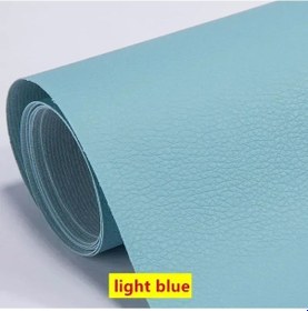 Resim 250x137 Cm Deri Onarım Yama Kanepe Kendinden Yapışkanlı Sopa Tamir Deri Pu Light Blue 250x137cm 
