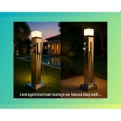 Resim Allimo 304 Paslanmaz Led Aydınlatmalı Bahçe Ve Havuz Duşu 