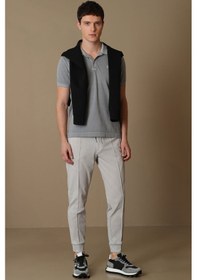 Resim Lufian Erkek Vernon Spor Polo Yaka T-Shirt 111040121 Koyu Gri 