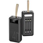 Resim JUNGLEE 40000MAH 4 USB ÇIKIŞLI POWERBANK TYPE C LİGHTNİNG VE MİKRO USB GİRİŞLİ EL FENERLİ 