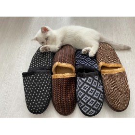 Resim Ebruli Butik Erkek Ev Terliği 