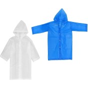 Resim Çocuk Yağmurluğu Eva Kalınlaştırılmış Su Geçirmez Acil Durum Pançosu Çocuklar İçin Okul Dış Mekan Oyunu 2 Adet Çok Renkli 