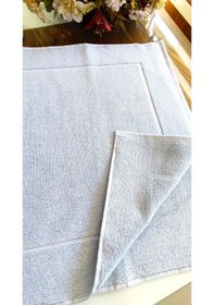 Resim 3.lü Set 50x90cm. Büyük Lüks Ayak Havlusu, Ayak Paspası, Havlu Paspas, Banyo Ve Lavabo Paspası Mavi 