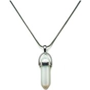 Resim Jkma21021 Janti Opal Doğaltaş Çivi Kolye Çelik Zincir 