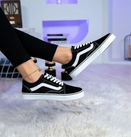 Resim Shupe Unisex Siyah Beyaz Klasik Model Spor Ayakkabı Sneaker 