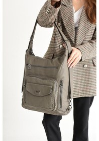 Resim Y.s.deri Kadın Sırt Çantası Fonksiyonel Kullanım İster Omuz İster Çapraz Askılı Postacı Çanta 30 Cm 001 