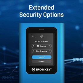 Resim Kingston Ironkey Vault Privacy 960GB 80 Xts-Aes 256-BIT Şifreli Harici SSD - IKVP80ES/960G 