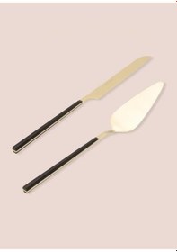 Resim The Mia Bianco Pasta Servis Takımı Gold 2 Parça Ckb 0252 