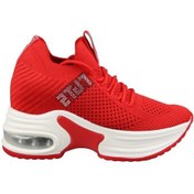 Resim Guja 23y300-1 Dolgu Topuk Kırmızı Kadın Sneakers 001 