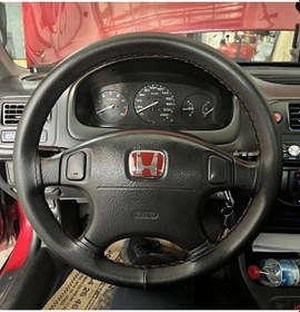 Resim Honda Fd6-fb7 Fc5 Uyumlu Kırmızı Direksiyon Logosu 5x4 Cm Anahtarlık Hediye Kırımızı 