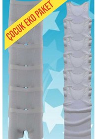 Resim Uniquetrenders Erkek Çocuk İkili Set Pamuklu Penye 6 Atlet 6 Boxer Gri 