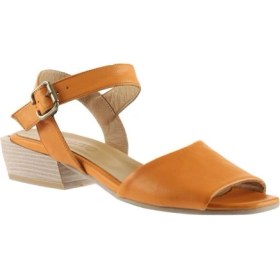 Resim Bueno Shoes Turuncu Deri Kadın Topuklu Sandalet 