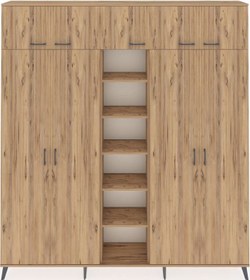 Resim Arges Dolap 18 Raflı 9 Kapaklı 220x30x243 Çam-çam/çam Atlas Çam/atlas Çam 